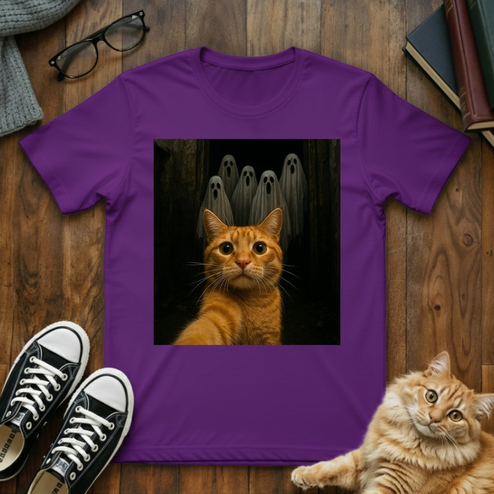 Cat & Ghosts Selfie T-Shirt
