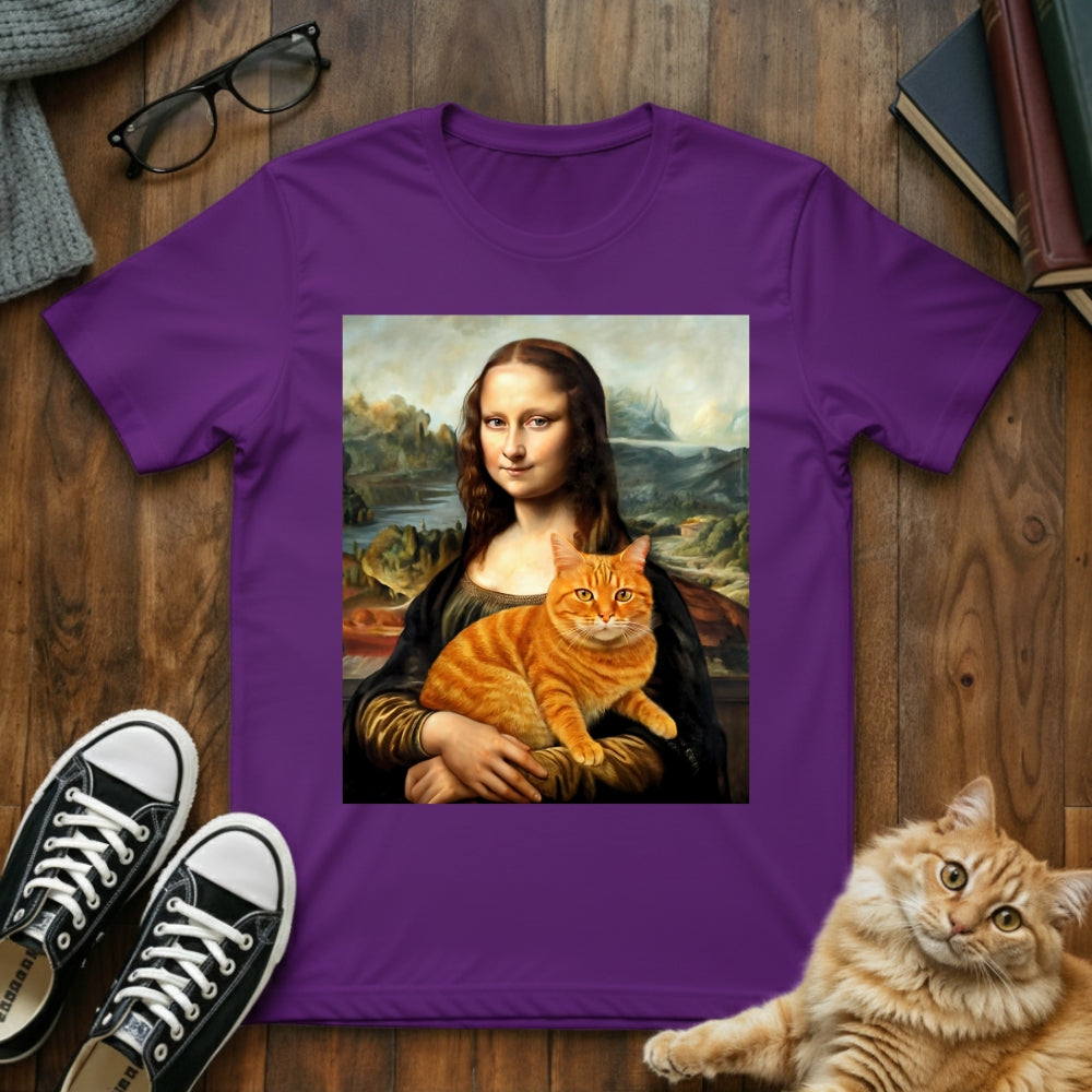 Cat with Mona Lisa T-Shirt