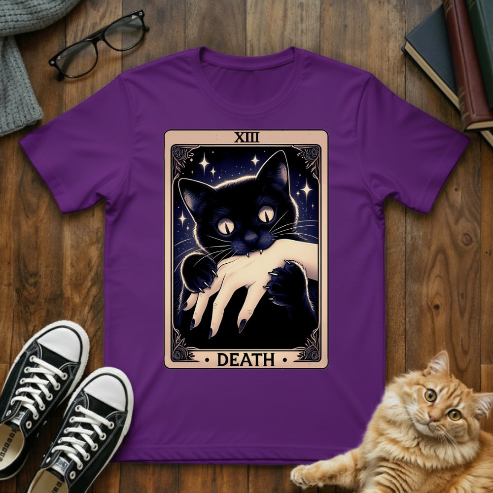 Death Cat Tarot Card T-Shirt