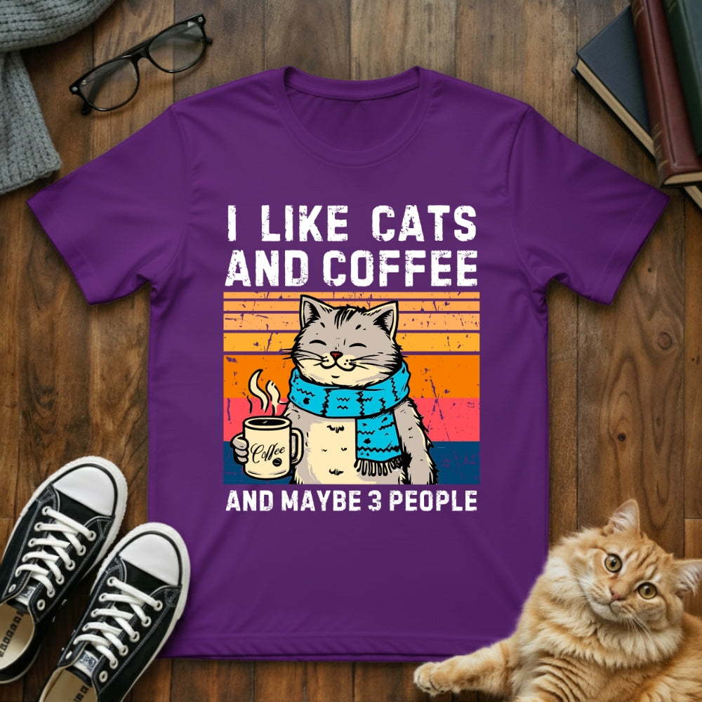I like Cats and Maybe 3 People T-Shirt