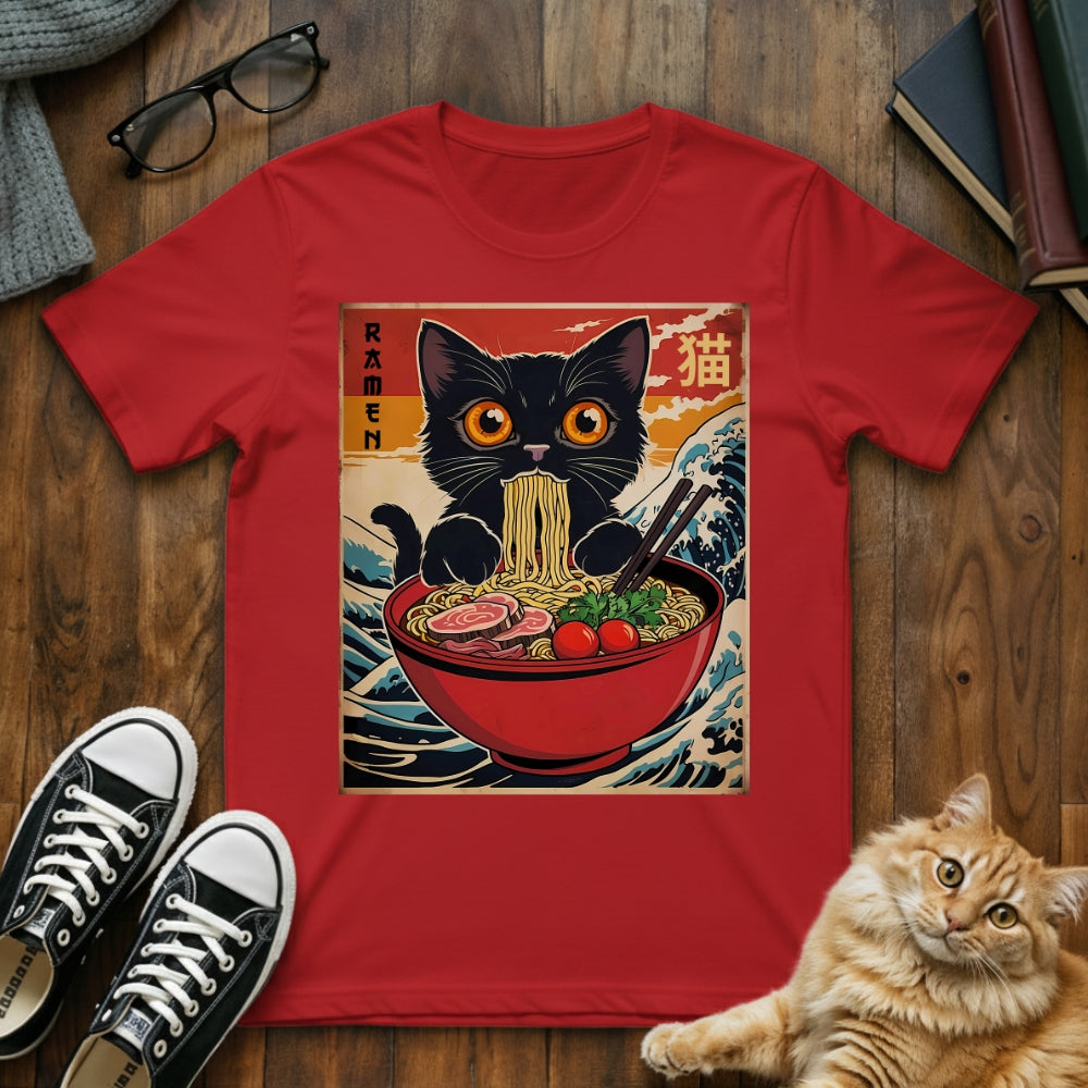 Ramen Cat Vintage Japanese T-Shirt