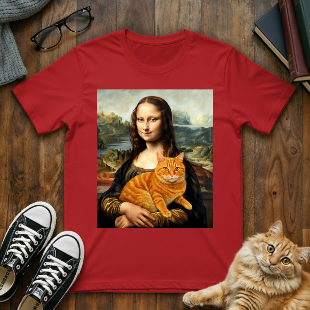 Cat with Mona Lisa T-Shirt