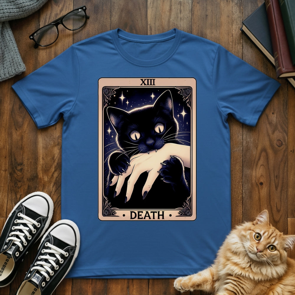 Death Cat Tarot Card T-Shirt