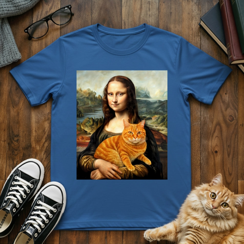 Cat with Mona Lisa T-Shirt