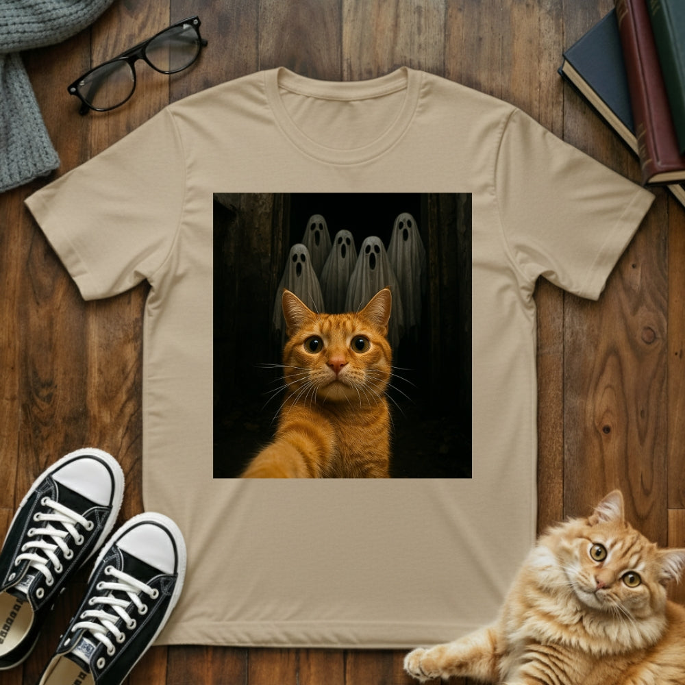 Cat & Ghosts Selfie T-Shirt