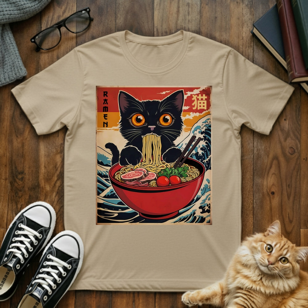 Ramen Cat Vintage Japanese T-Shirt