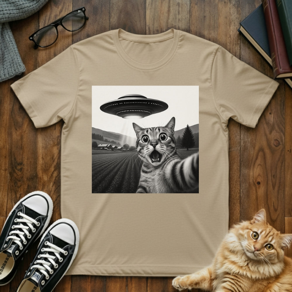 Cat UFO Selfie T-Shirt