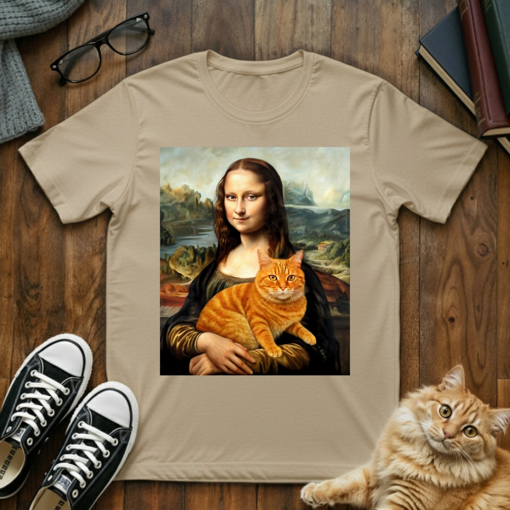 Cat with Mona Lisa T-Shirt