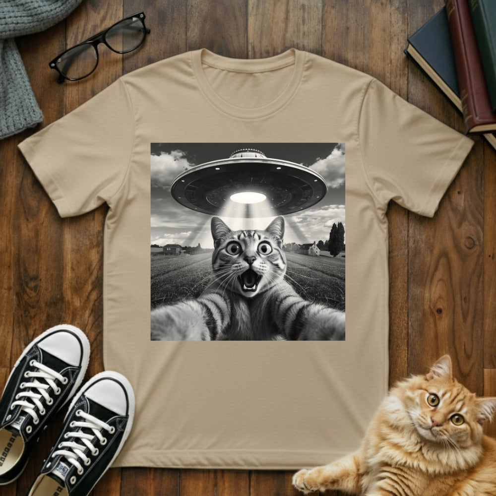 Cat UFO Selfie T-Shirt