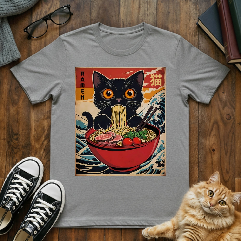 Ramen Cat Vintage Japanese T-Shirt