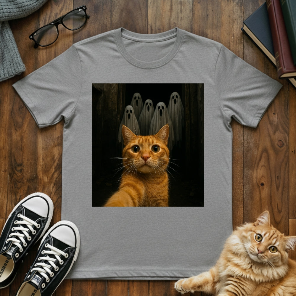 Cat & Ghosts Selfie T-Shirt