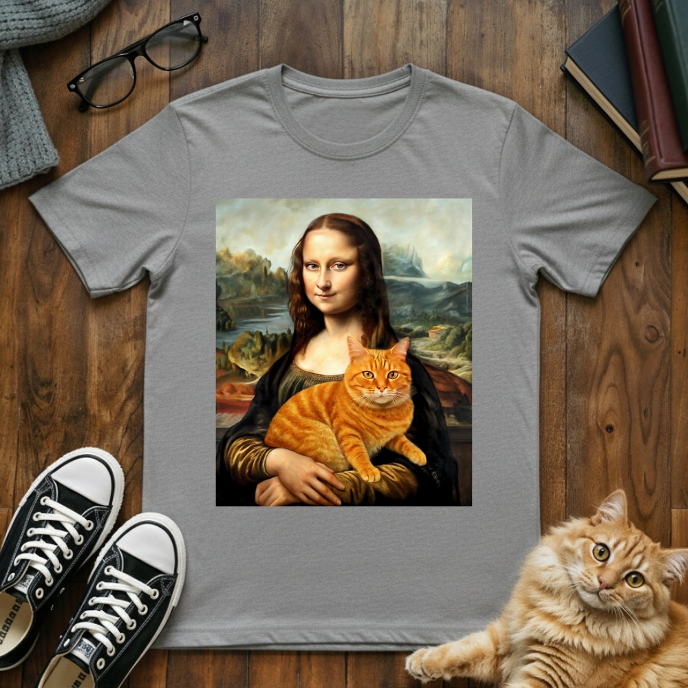 Cat with Mona Lisa T-Shirt