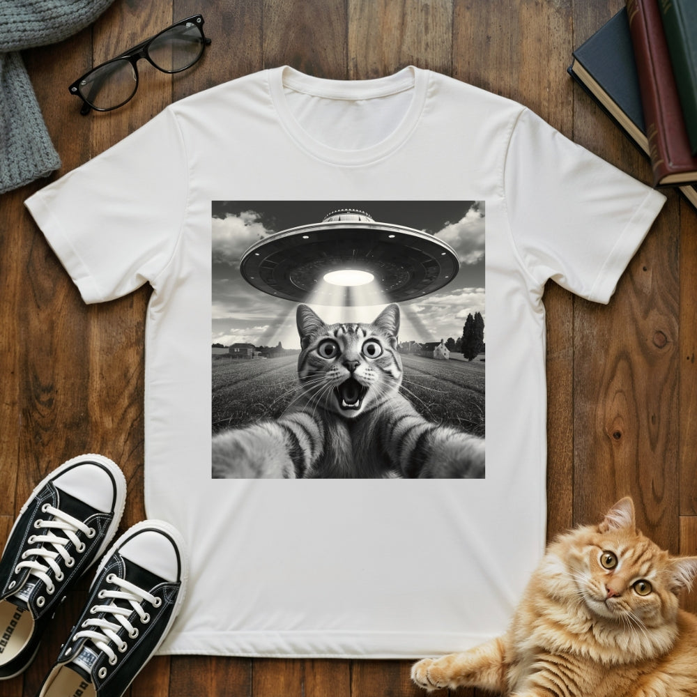 Cat UFO Selfie T-Shirt