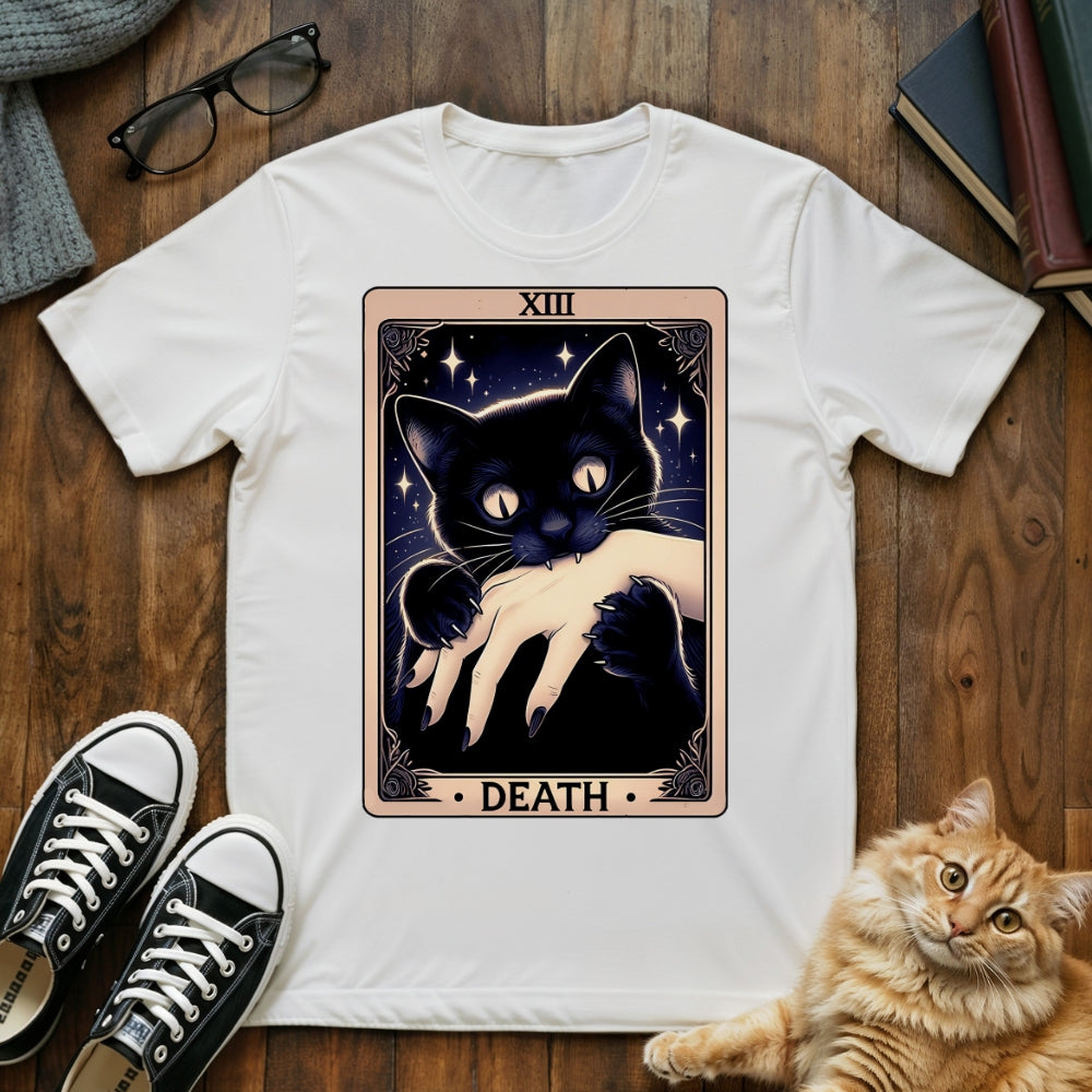 Death Cat Tarot Card T-Shirt